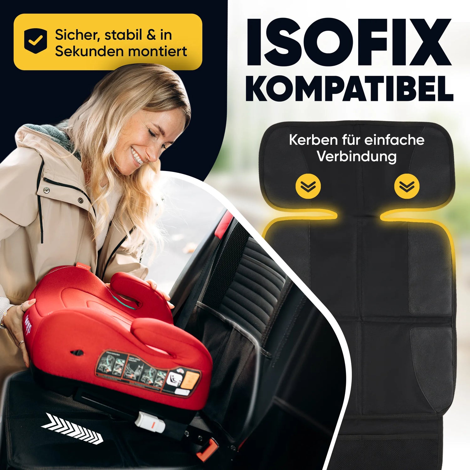 Noqqs® Premium Sitzschutz – Rutschfest, wasserdicht, universell - Noqqs®