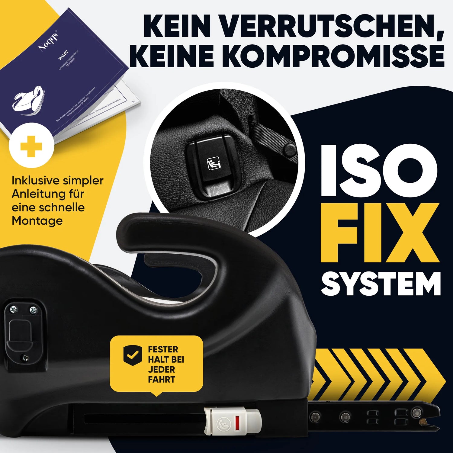 Noqqs® ISOFIX Sitzerhöhung – ECE R129 - Noqqs®