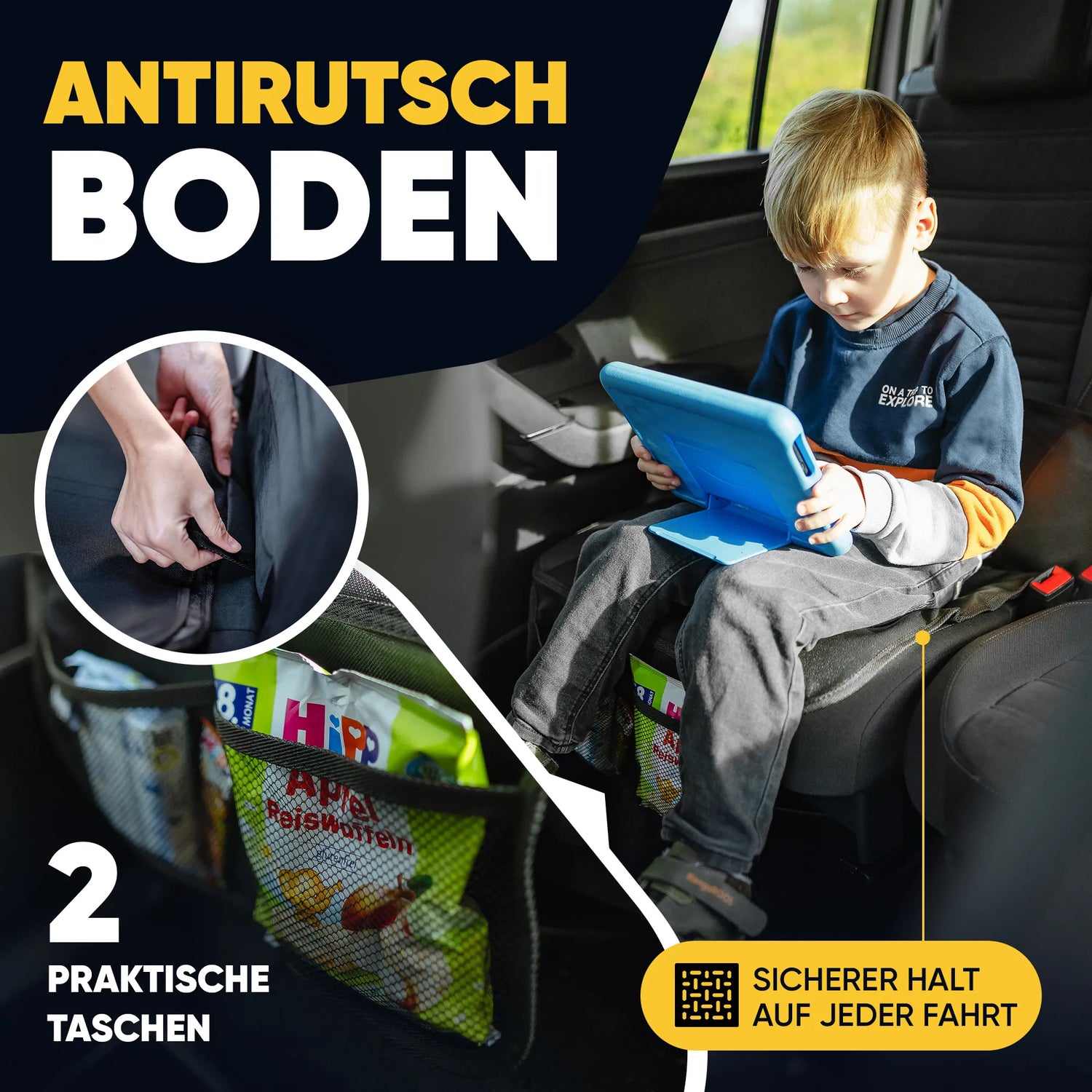 Noqqs® Premium Sitzschutz – Rutschfest, wasserdicht, universell - Noqqs®