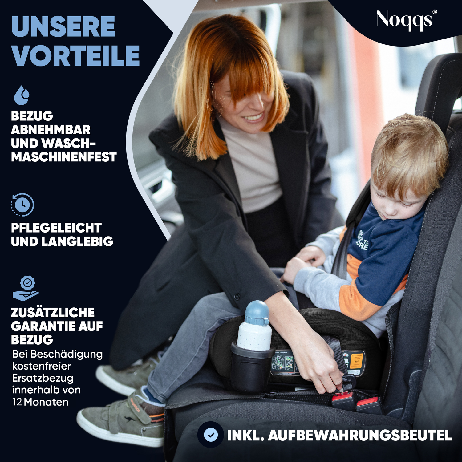 Noqqs® ISOFIX Sitzerhöhung – ECE R129