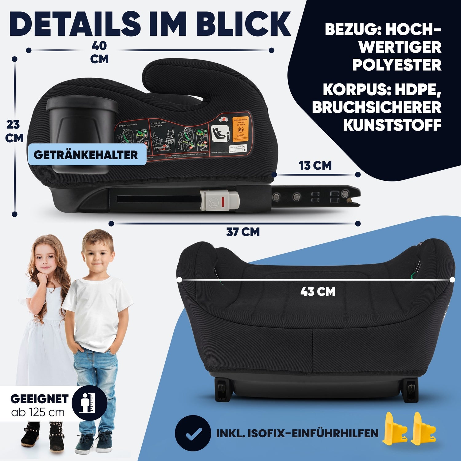 Noqqs® ISOFIX Sitzerhöhung – ECE R129
