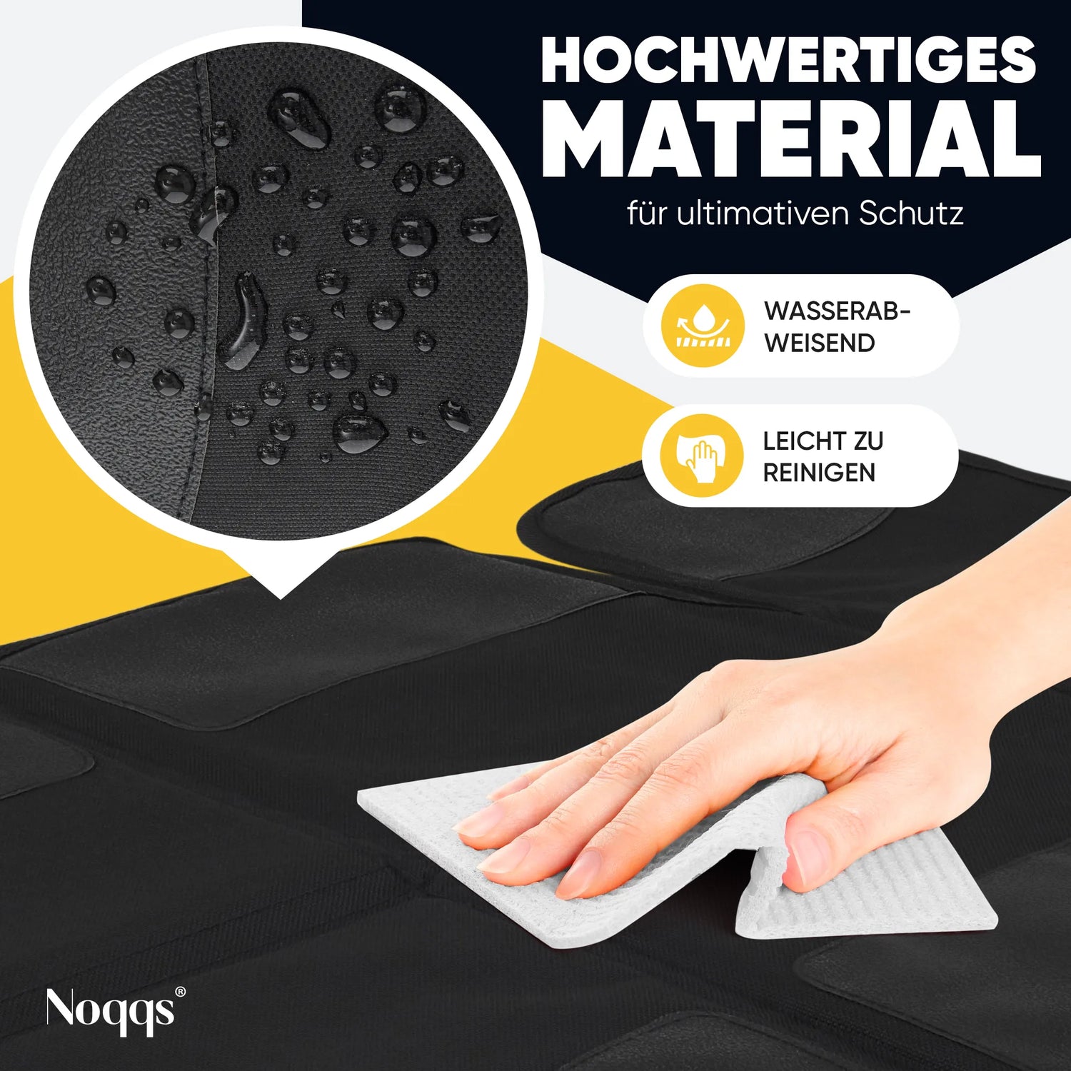 Noqqs® Premium Sitzschutz – Rutschfest, wasserdicht, universell - Noqqs® 