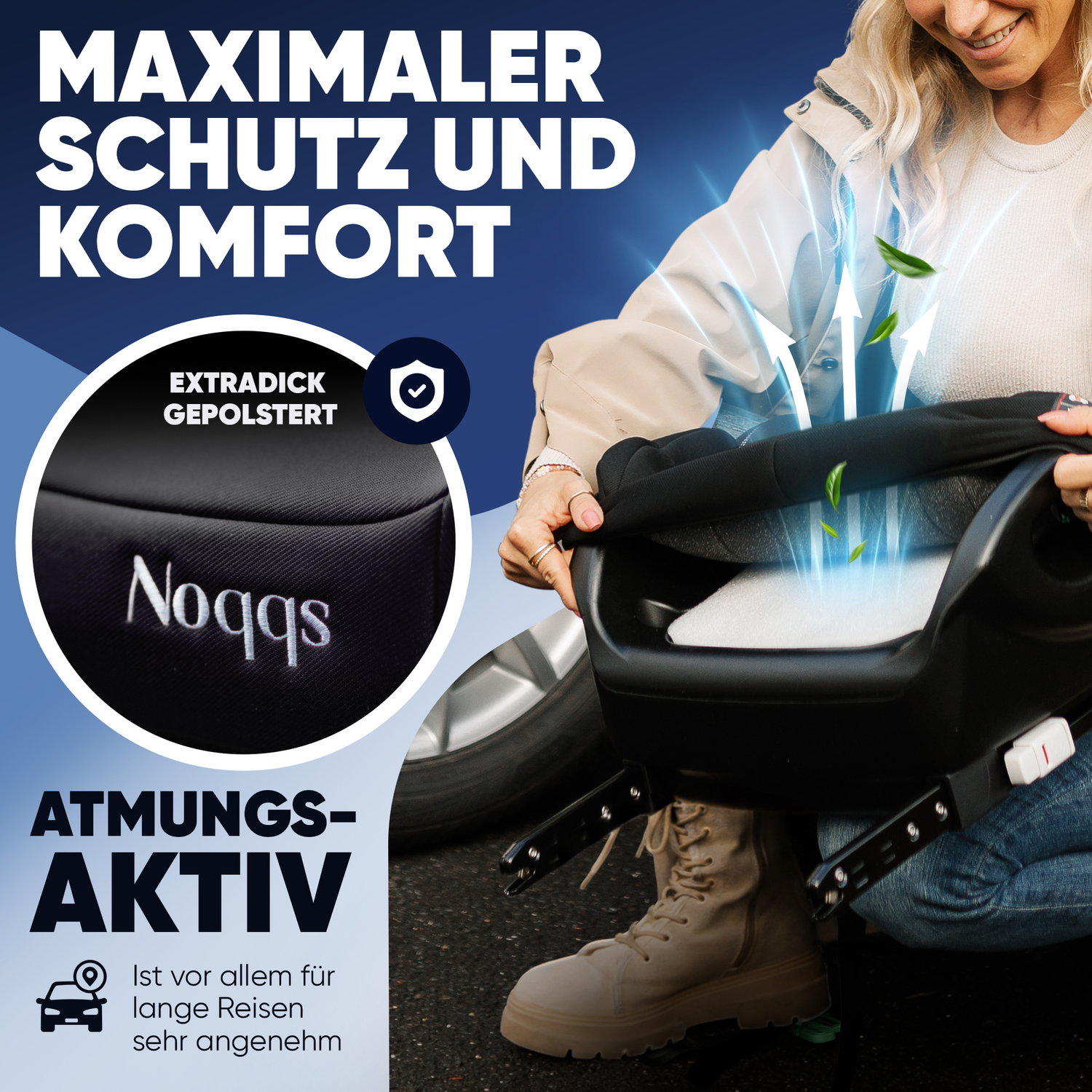 Noqqs® ISOFIX Sitzerhöhung – ECE R129