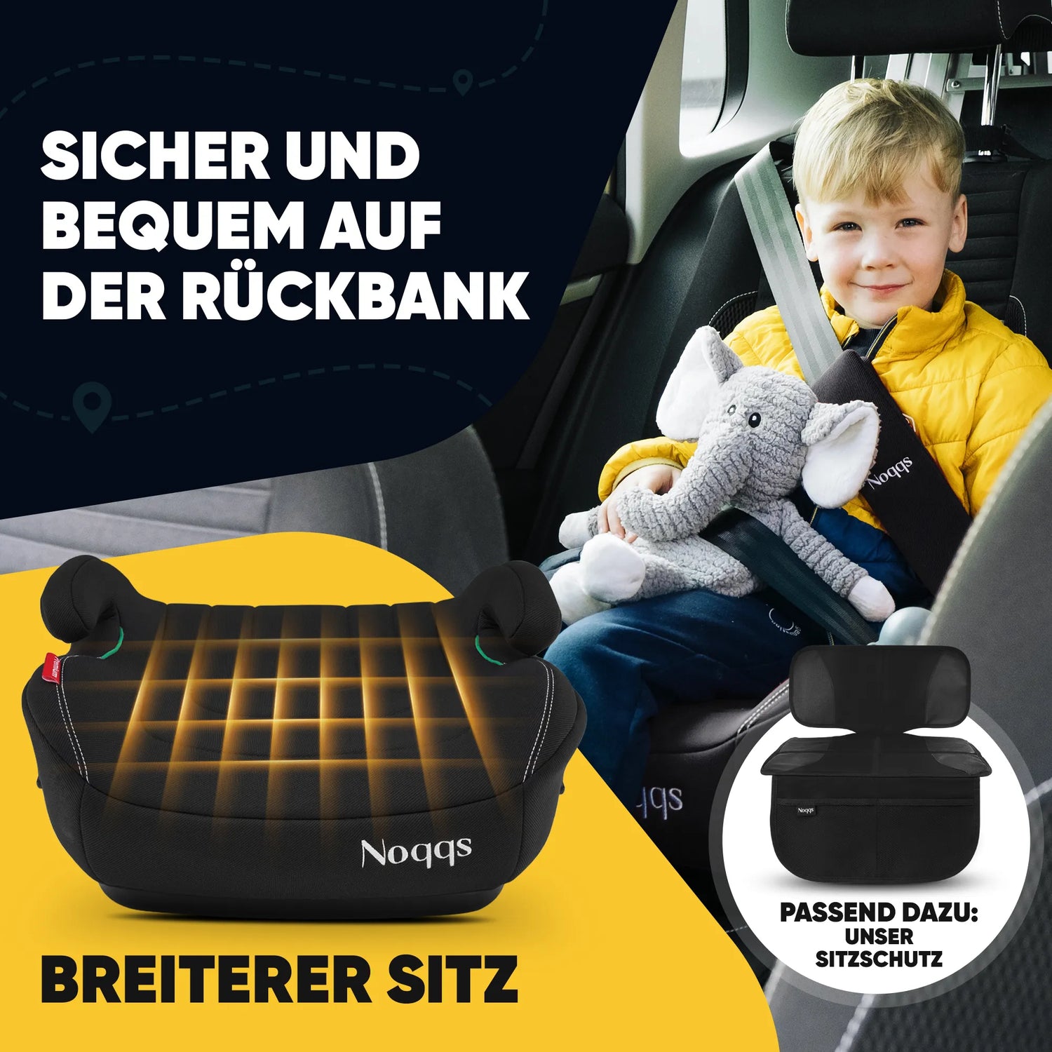 Noqqs® ISOFIX Sitzerhöhung – ECE R129 - Noqqs® 