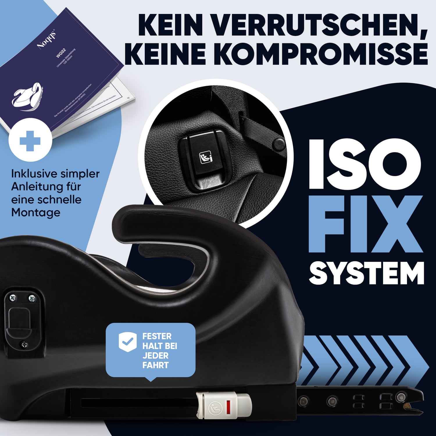 Noqqs® ISOFIX Sitzerhöhung – ECE R129
